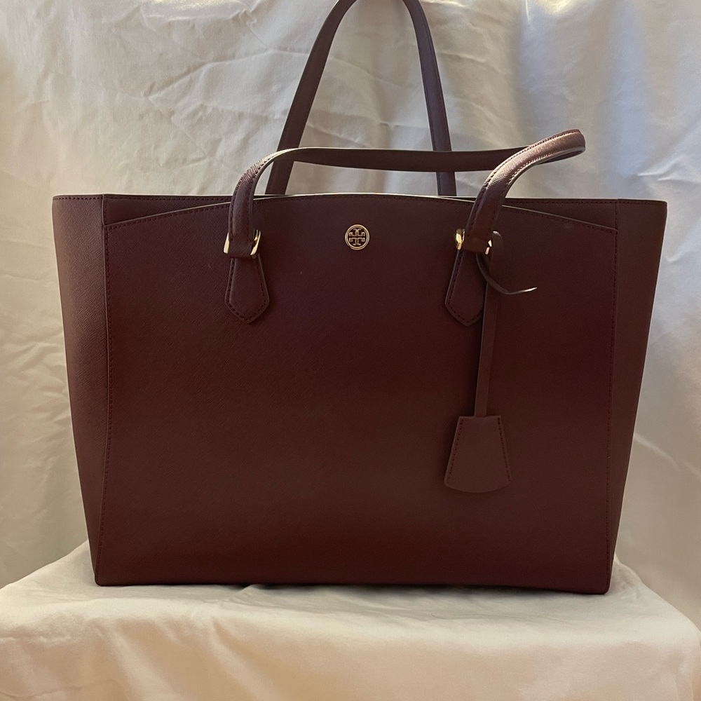 Tory Burch Robinson Tote burgundy